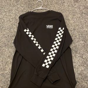Vans black with checkers long sleeve